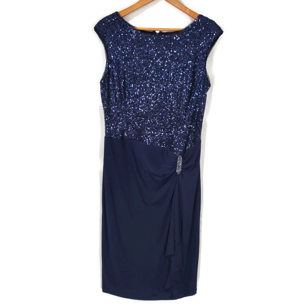 Ralph Lauren Cocktail Dress Wedding Guest Party Anniversary Sparkly Stretch